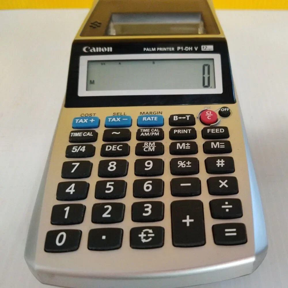 Canon Palm Printer Calculator P1-DHV 12 Digit Tax Business Adding Machine Office